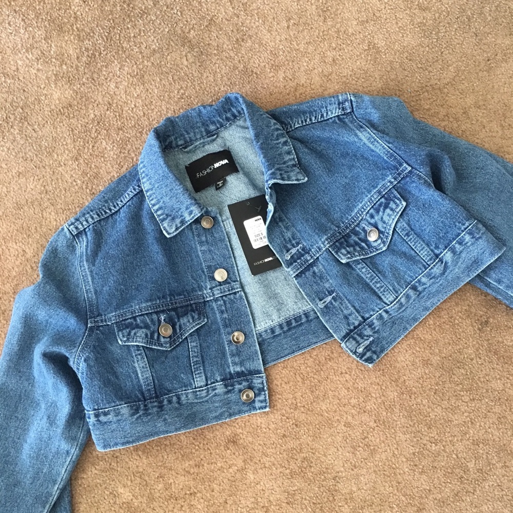 Fashion Nova Cropped Jean Jacket
